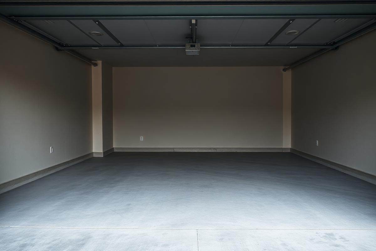 Geräumte Garage nach dem Einsatz