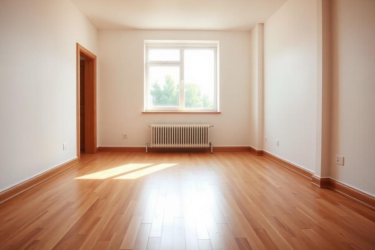 Leere, besenreine Wohnung nach der Auflösung